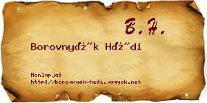 Borovnyák Hédi névjegykártya